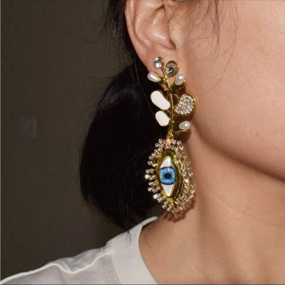 Anthropologie Jewelry - Vintage evil eye earrings N485